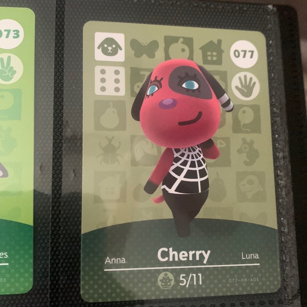 Cherry 077 - Nintendo Animal Crossing amiibo card